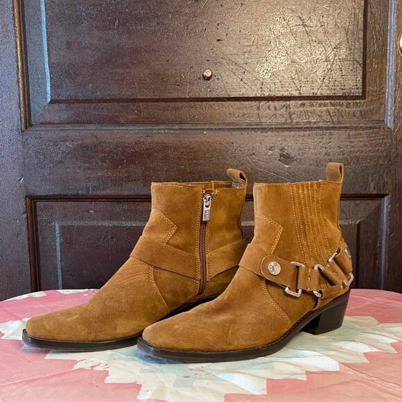 DKNY Suede Western Boots sz8 - Picture 2 of 9